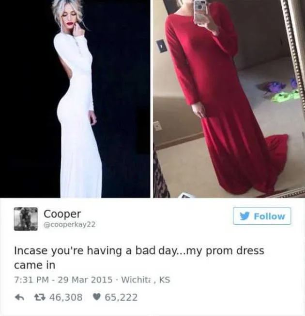 gaun, dress fail, gaun online, beli gaun online, beli dress online nggak sesuai ekspektasi