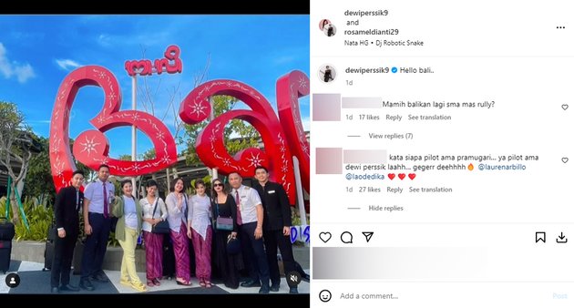 Answering Netizens' Curiosity, 8 Pictures of Dewi Perssik Posting Photos with Rully the Pilot During Vacation in Bali
