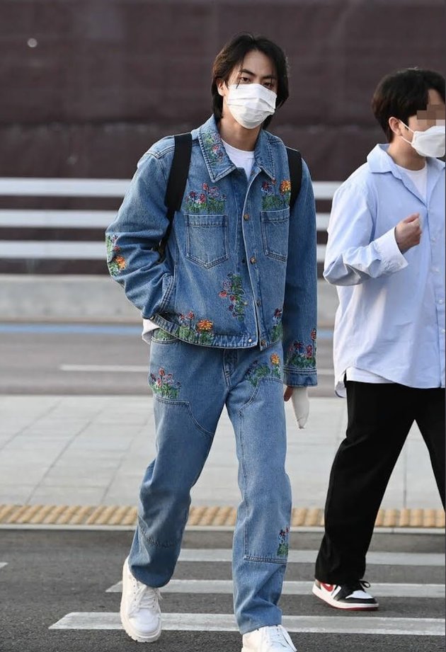 Bts jin denim new arrivals jacket