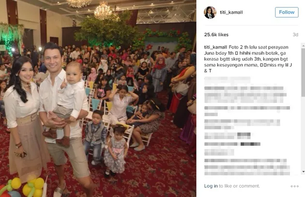 ultah ketiga juna putra titi kamal christian sugiono