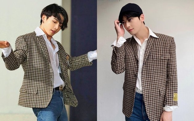Bestie 97-line yang begitu dekat, saking kompaknya Jungkook BTS dan Cha Eun Woo pernah tampil pakai jas yang sama dari GUCCI.
