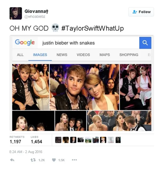 Meme Taylor Swift vs Justin Bieber