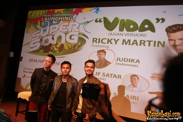Kali ini ketiganya akan berkolaborasi membawakan lagu yang dulu pernah dipopulerkan oleh Ricky Martin, Vida.