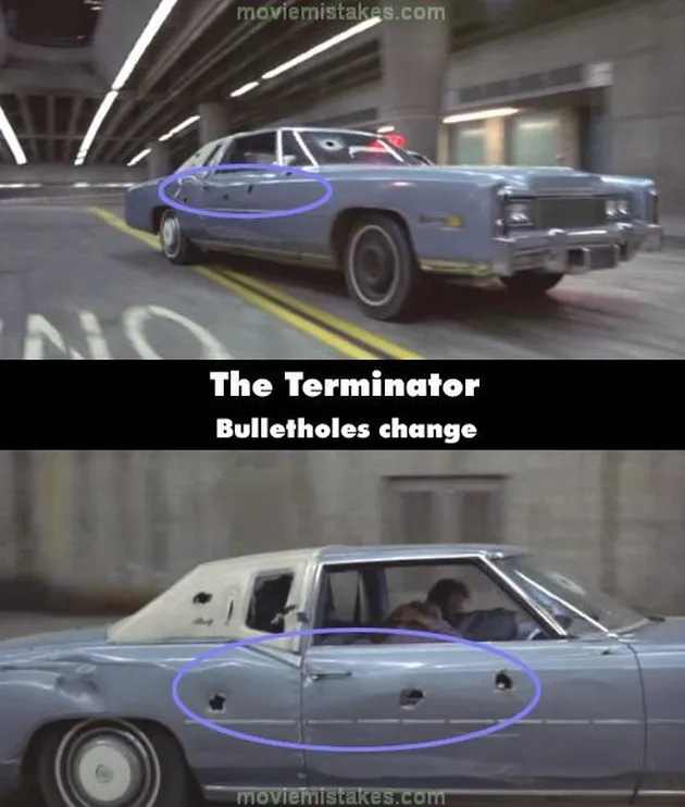 bloopers, kesalahan film, terminator