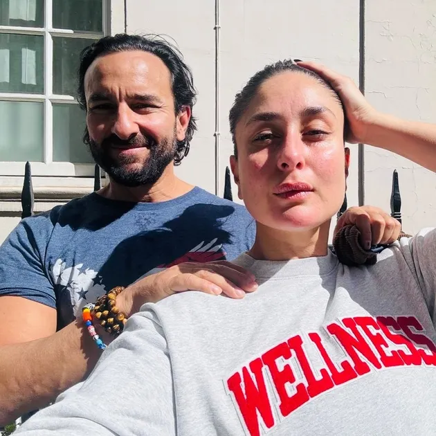 Kareena Kapoor di depan Saif Ali Khan