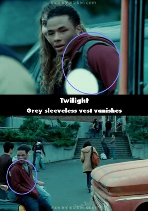bloopers, kesalahan ilm, movie mistakes, twilight
