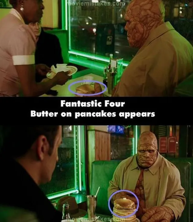 kesalahan film, blooper film, kesalahan film fantastic four