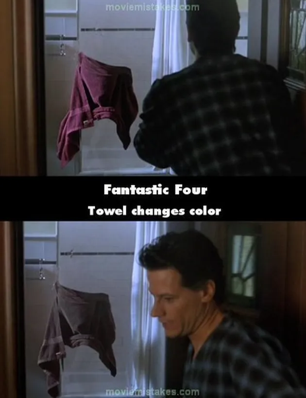 kesalahan film, blooper film, kesalahan film fantastic four