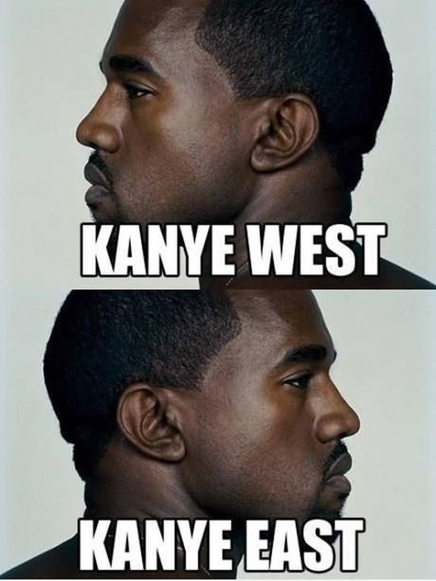 Kanye East, ini pasti saudara kembar West yang tertukar. 