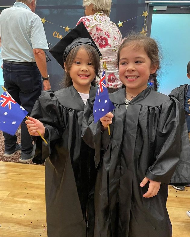 Now 4 Years Old, Peek at Acha Septriasa's Child's Fun Graduation Photos - Looking Beautiful Wearing a Graduation Gown