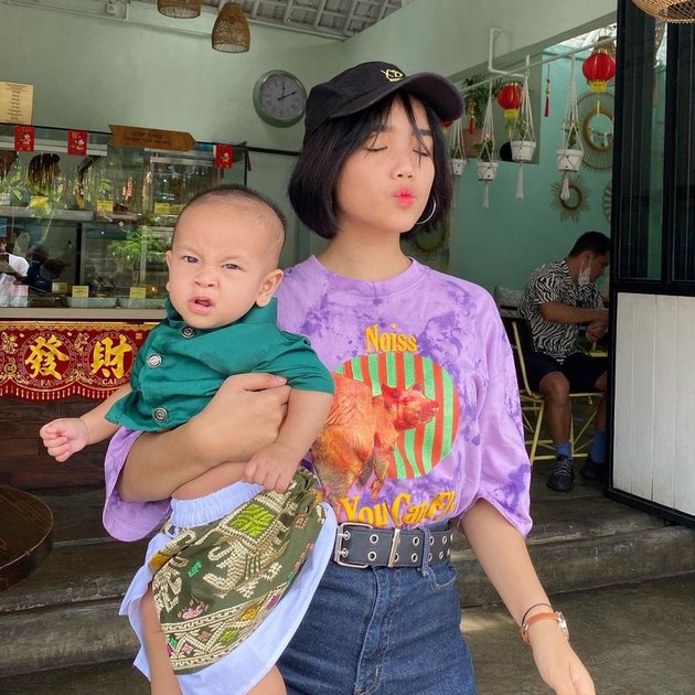 Now Becomes a Young 'Mom', 8 Latest Pictures of Fuji, the Late Vanessa Angel's Sister-in-Law, Taking Care of Baby Gala, Netizens: The Real Rich Aunty!