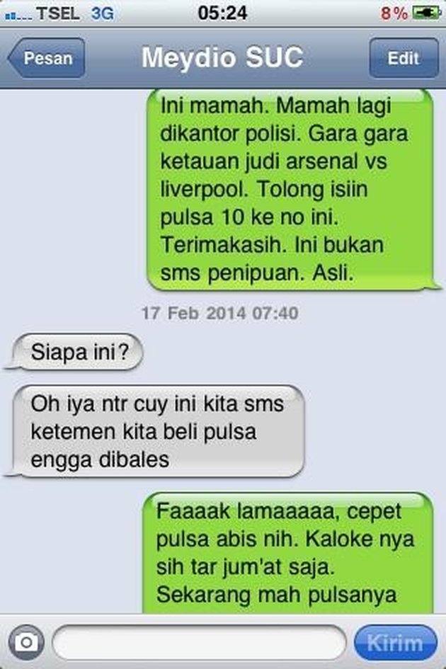 Kocak Foto Foto Jawaban Sms Penipuan Ini Bikin Susah Tahan Tawa