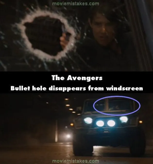 bloopers, kesalahan film, kesalahan the avengers