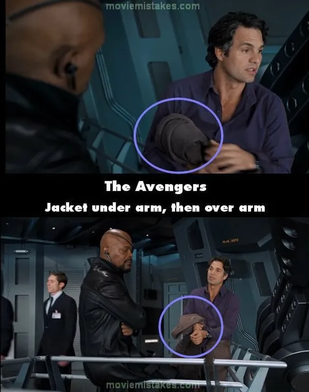 bloopers, kesalahan film, kesalahan the avengers
