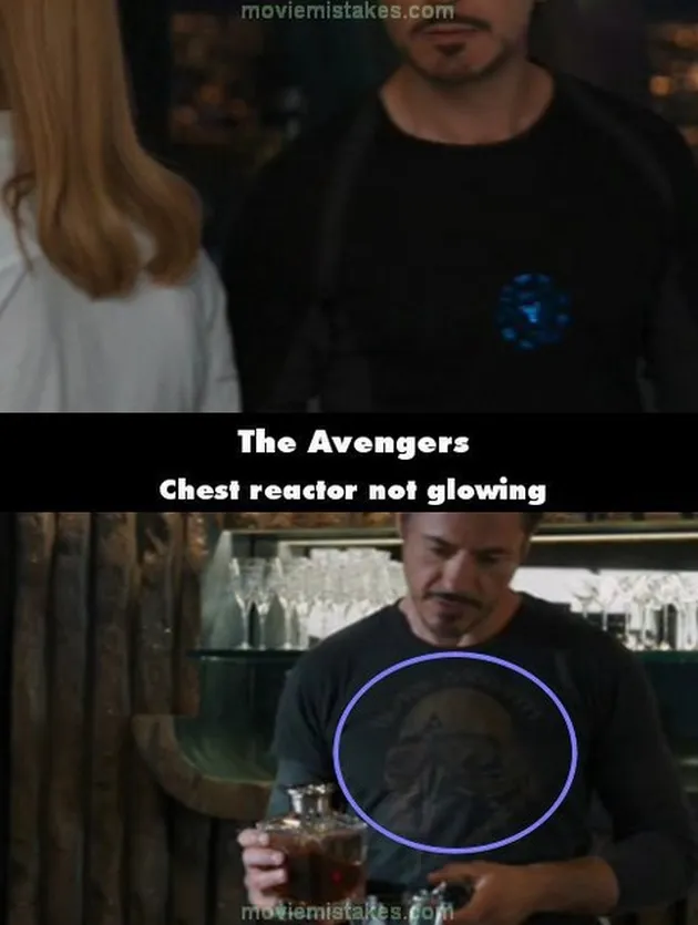 bloopers, kesalahan film, kesalahan the avengers
