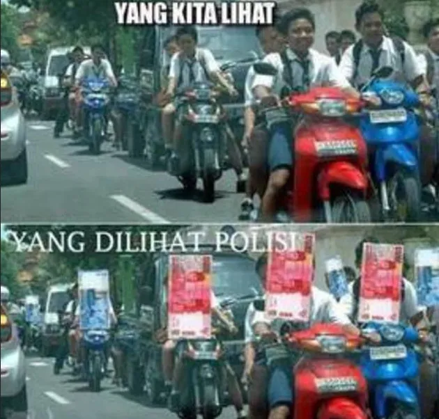 Meme Pengendara Motor