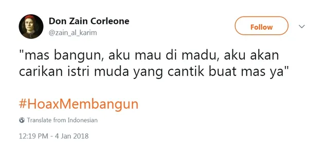 #HoaxMembangun, hoax membangun, tweet, tweet unik, viral