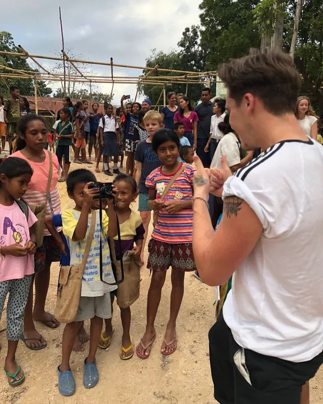 liburan beckham di Indonesia