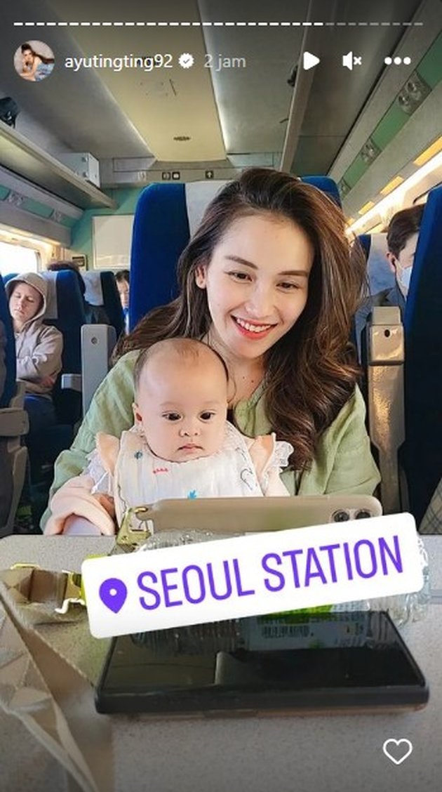 Vacation after Eid, Ayu Ting Ting Takes Bilqis to South Korea - Touring Seoul to Busan