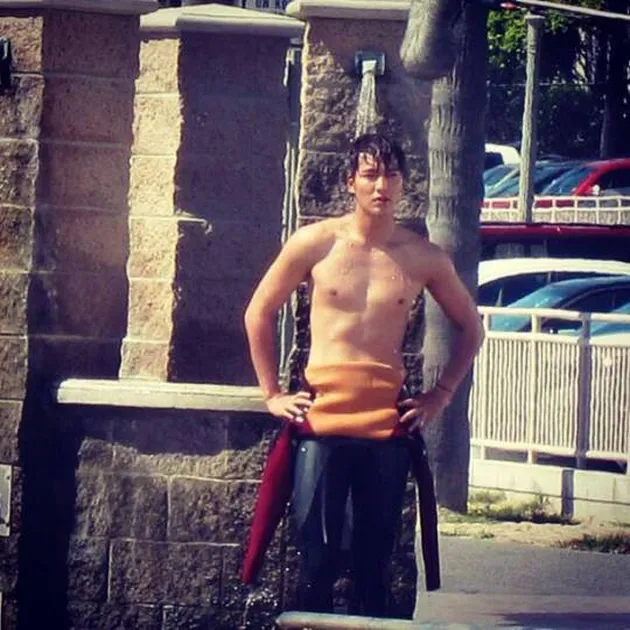 lee min ho, beach, pantai, the heirs, topless