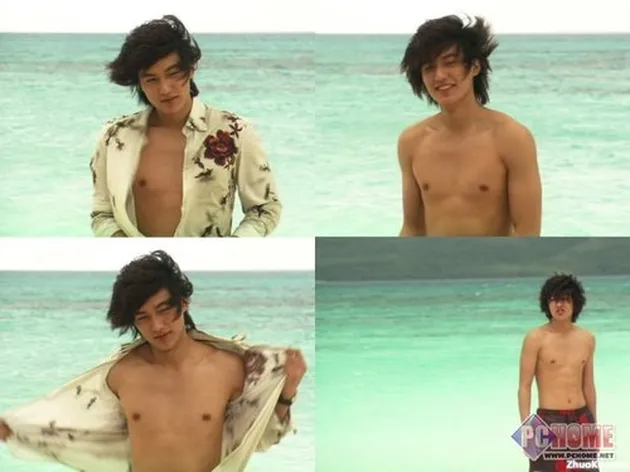 lee min ho, beach, pantai, the heirs, topless