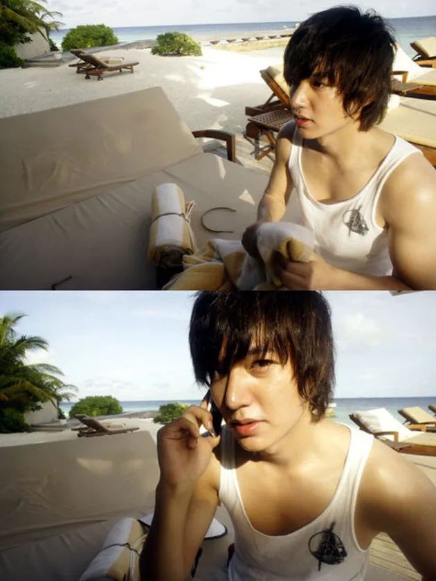lee min ho, beach, pantai, the heirs, topless