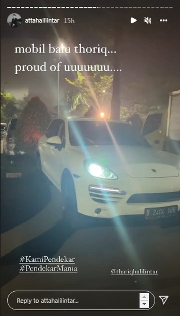 More Famous After Dating Fuji, Here are 7 Pictures of Thariq Halilintar's New Luxury Car - Uniquely Named by Atta Halilintar