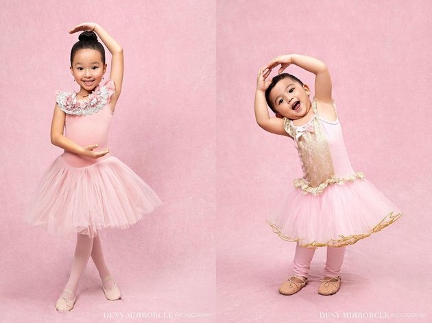 Sweet and Adorable, Portraits of Thalia and Thania, Ruben Onsu's Children, Becoming Little Ballerinas: Siblings Performing in Perfect Harmony!