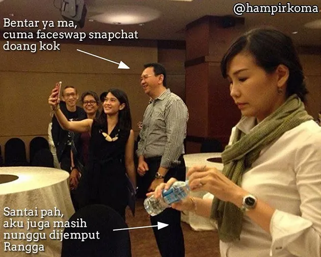 ahok, dian sastro, veronica tan, meme