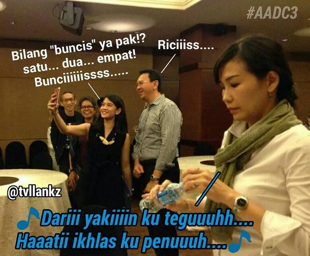 ahok, dian sastro, veronica tan, meme