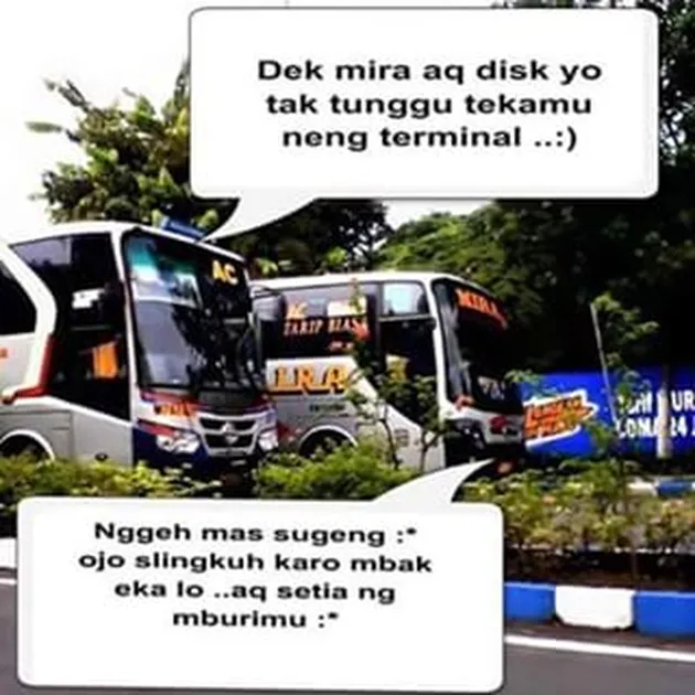 meme kocak bus malam lucu