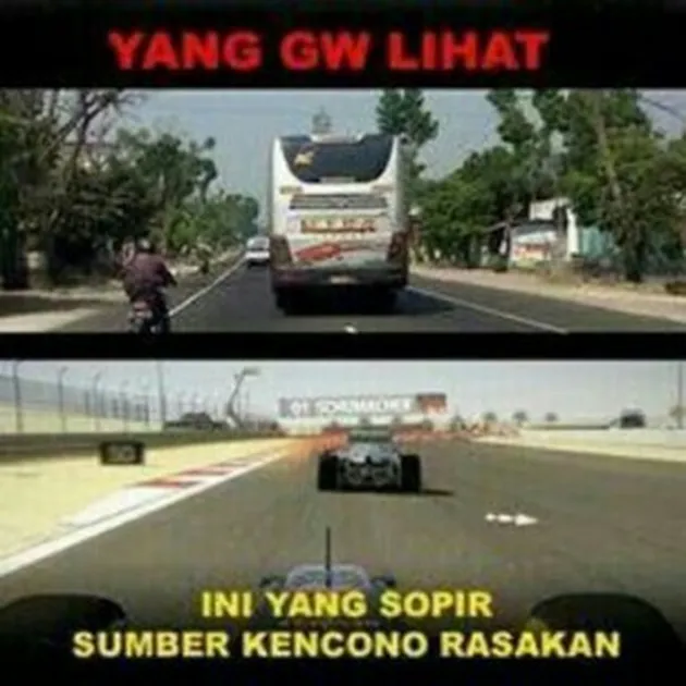 meme kocak bus malam lucu