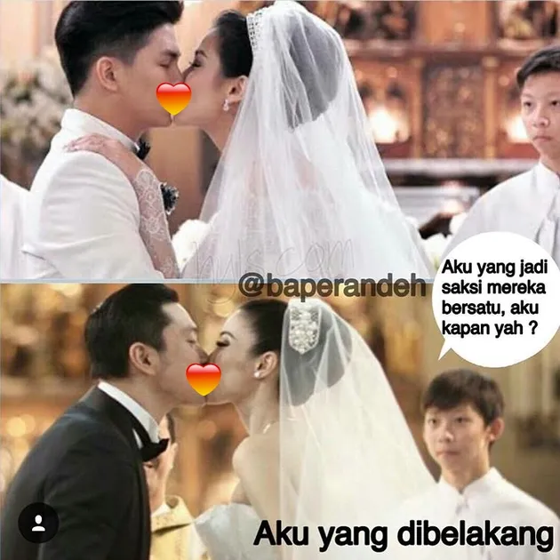 Meme pernikahan sandra dewi