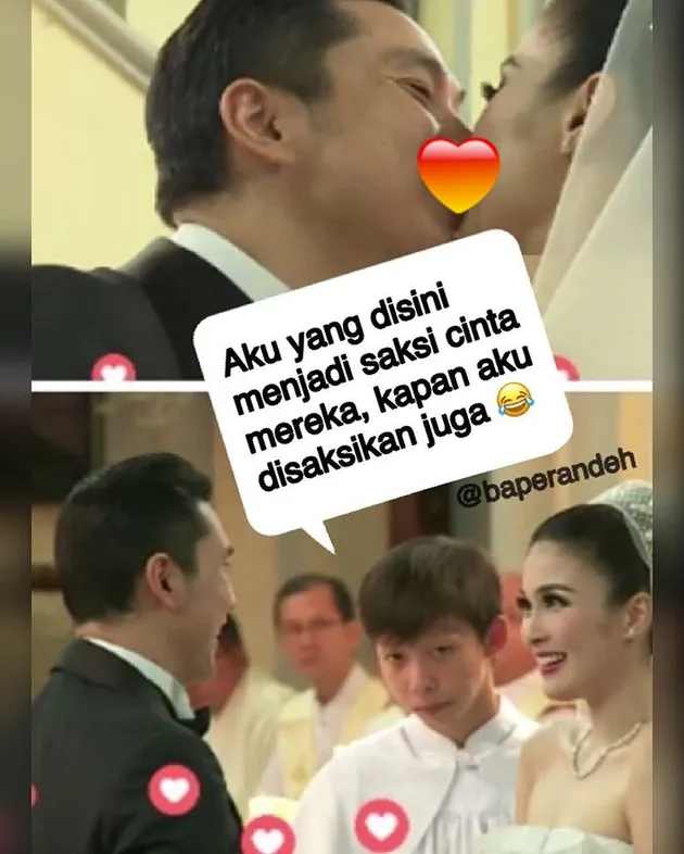 Meme pernikahan sandra dewi