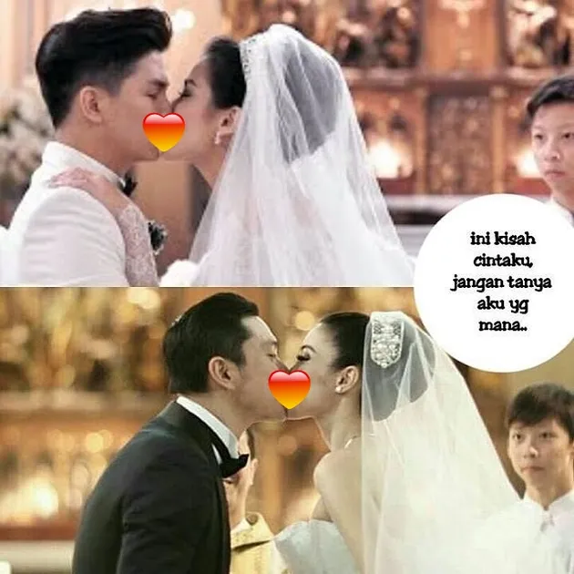 Meme pernikahan sandra dewi