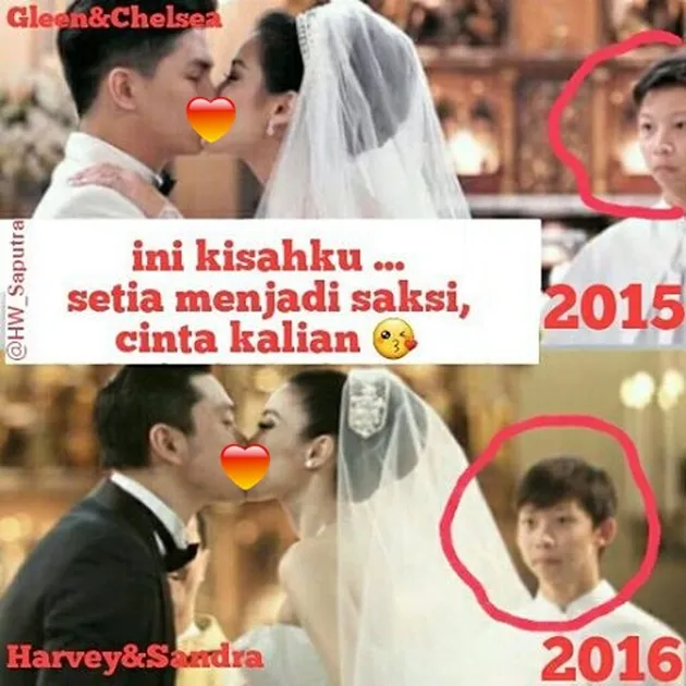 Meme pernikahan sandra dewi