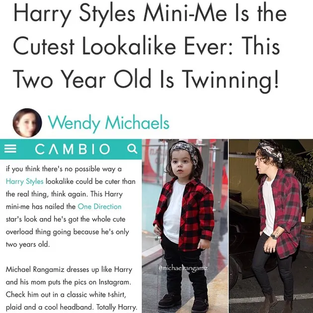 Michael Rangamiz, Kembaran Harry Styles