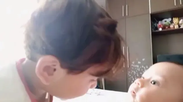 Interaksi Levian dan Leshia anak Lesti