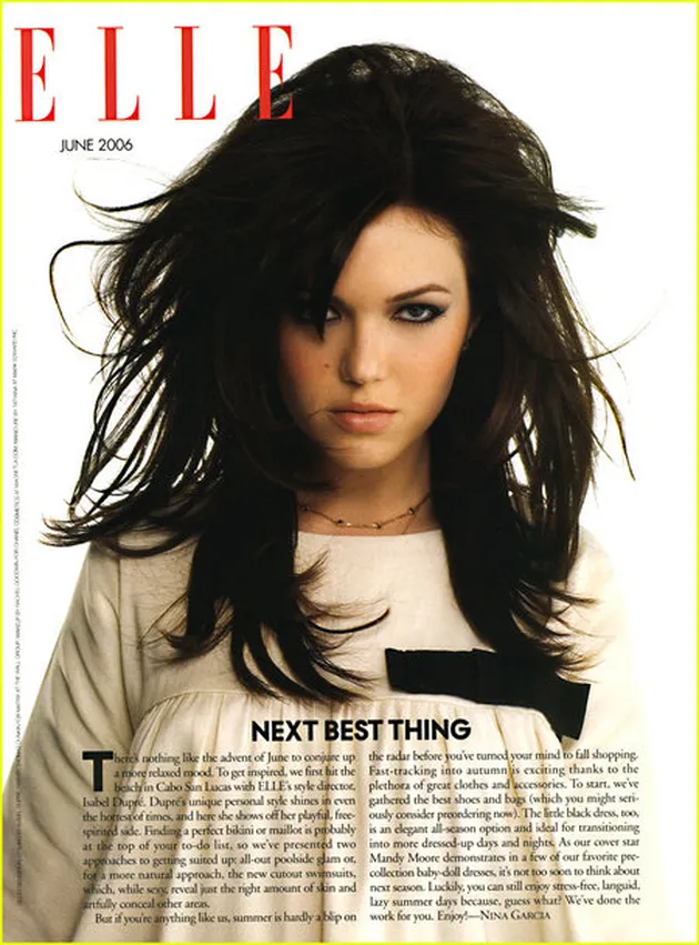 Mandy Moore and Elle Magazine