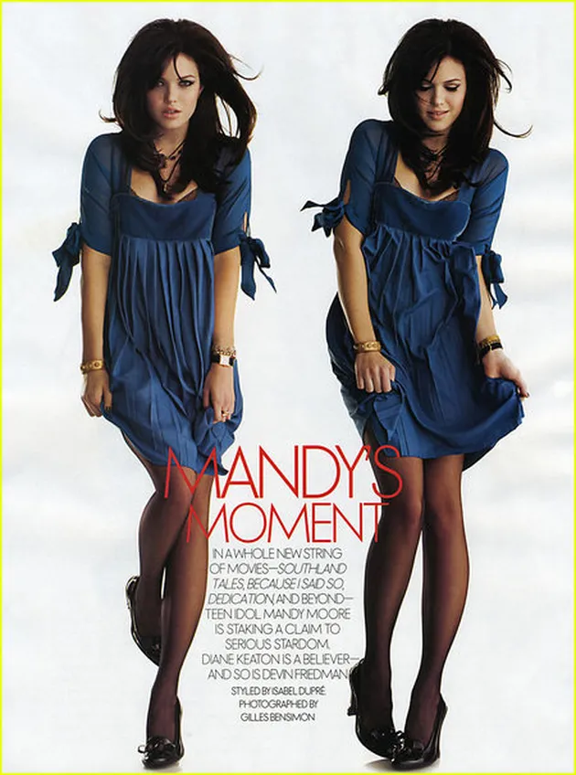 Mandy Moore and Elle Magazine