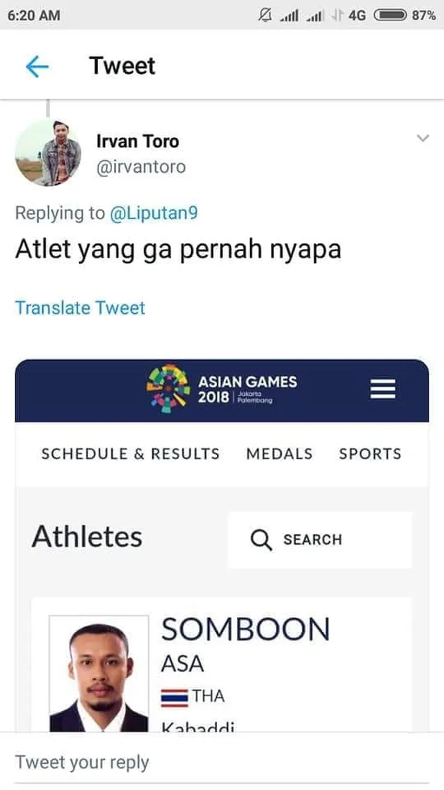 Nama Unik Atlit Asian Games 2018