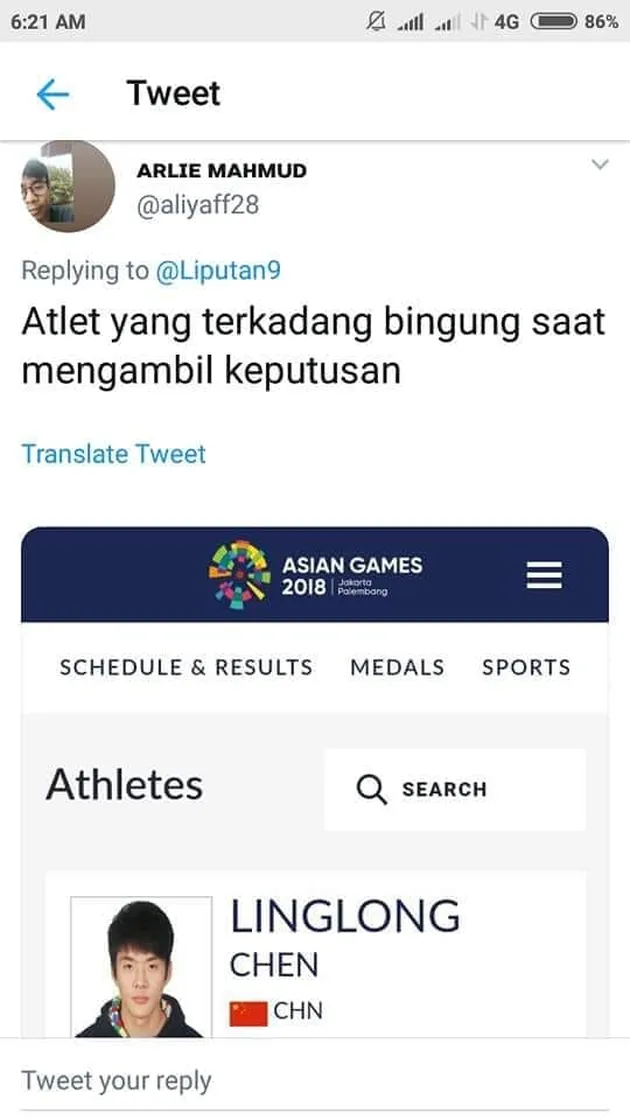 Nama Unik Atlit Asian Games 2018