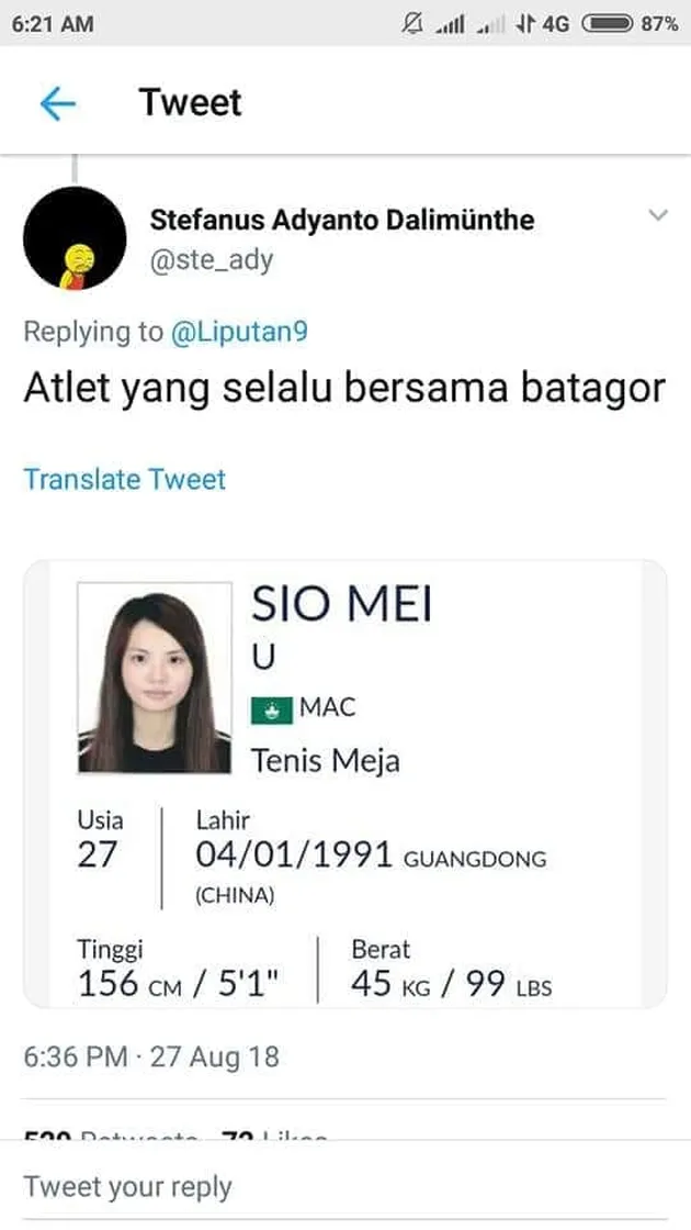 Nama Unik Atlit Asian Games 2018