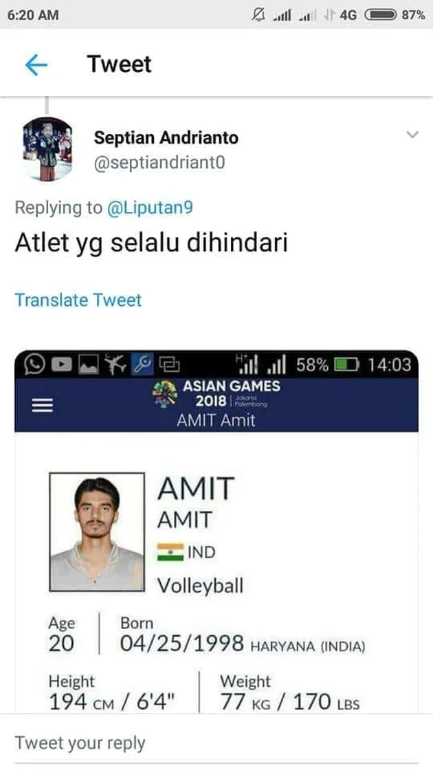 Nama Unik Atlit Asian Games 2018