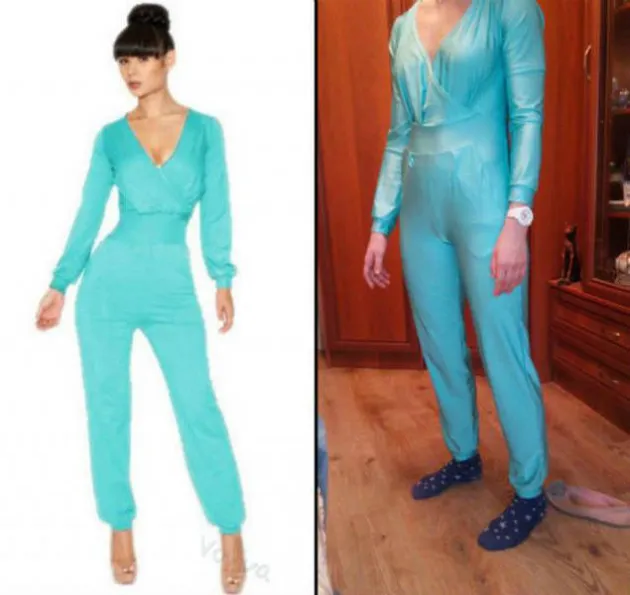 foto beda baju toko online vs nyata