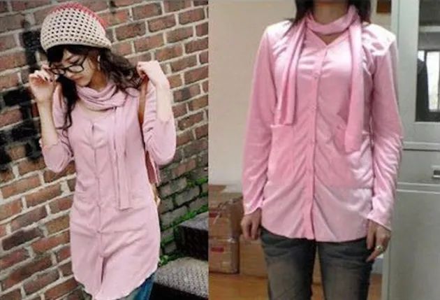 foto beda baju toko online vs nyata