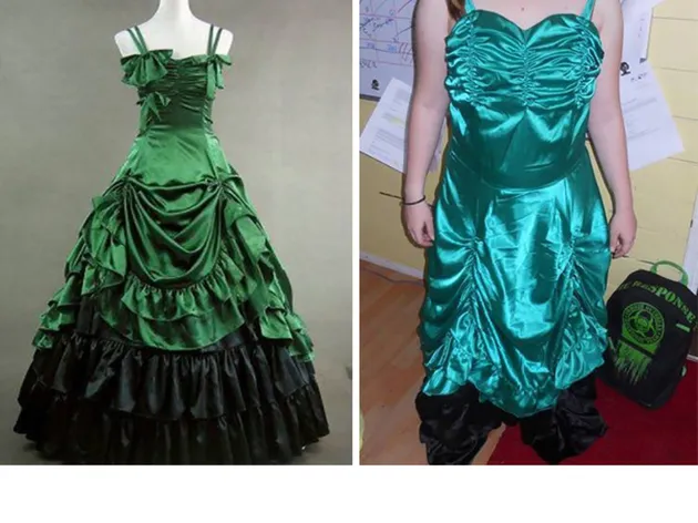 foto beda baju toko online vs nyata