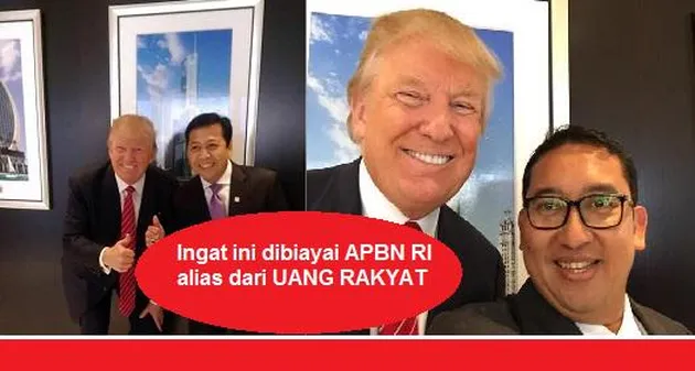Ngakak Ini Meme Lucu Fadli Zon Setya Novanto Ketemu Donald Trump Kapanlagi Com