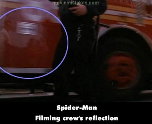 blooper spider-man, kesalahan film spider-man