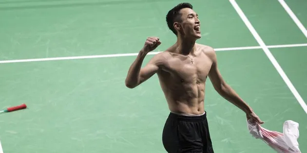 asian games 2018, jonatan christie buka baju, jonatan christie asian games